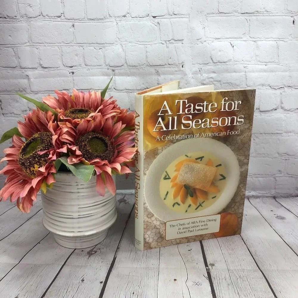 vintage cookbook a taste for all seasons 1990 autographed
